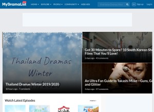 How mydramalist.com looks like on a tablet such as an iPad.