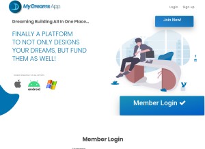How mydreams.app looks like on a tablet such as an iPad.
