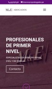How myeabogados.pe looks like on a mobile device such as an iPhone.