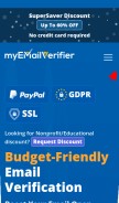 How myemailverifier.com looks like on a mobile device such as an iPhone.