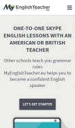 How myenglishteacher.eu looks like on a mobile device such as an iPhone.