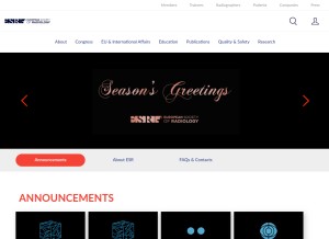 How myesr.org looks like on a tablet such as an iPad.