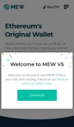 How myetherwallet.com looks like on a mobile device such as an iPhone.