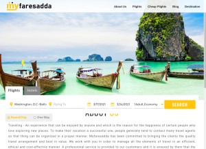 How myfaresadda.com looks like on a tablet such as an iPad.