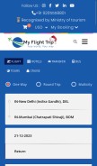 How myflighttrip.com looks like on a mobile device such as an iPhone.