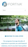 How myfortiva.com looks like on a mobile device such as an iPhone.