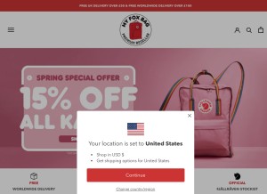 How myfoxbag.com looks like on a tablet such as an iPad.