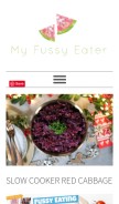 How myfussyeater.com looks like on a mobile device such as an iPhone.