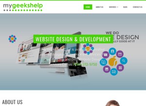 How mygeekshelp.com looks like on a tablet such as an iPad.