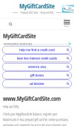 How mygiftcardsiteusa.com looks like on a mobile device such as an iPhone.