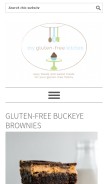 How mygluten-freekitchen.com looks like on a mobile device such as an iPhone.