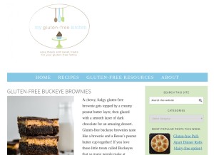 How mygluten-freekitchen.com looks like on a tablet such as an iPad.