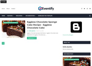 How myguidefood.blogspot.com looks like on a tablet such as an iPad.