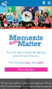 How mygym.com looks like on a mobile device such as an iPhone.