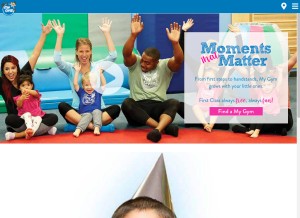 How mygym.com looks like on a tablet such as an iPad.