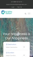 How myholidayhappiness.com looks like on a mobile device such as an iPhone.