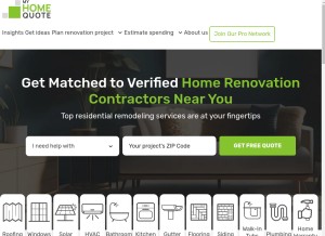 How myhomequote.com looks like on a tablet such as an iPad.