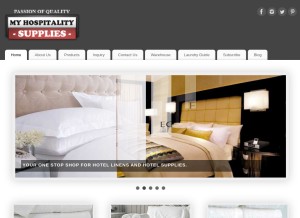 How myhospitalitysupplies.com looks like on a tablet such as an iPad.