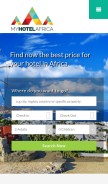 How myhotelafrica.com looks like on a mobile device such as an iPhone.