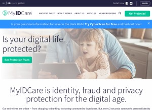 How myidcare.com looks like on a tablet such as an iPad.