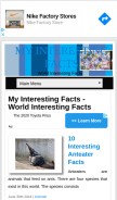 How myinterestingfacts.com looks like on a mobile device such as an iPhone.