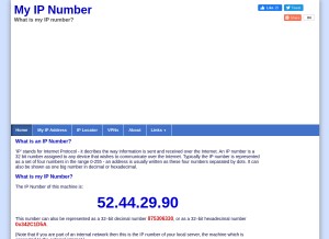 How myipnumber.com looks like on a tablet such as an iPad.