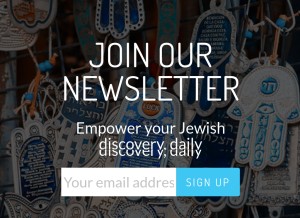 How myjewishlearning.com looks like on a tablet such as an iPad.