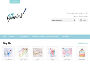 How myjournalust.com looks like on a tablet such as an iPad.
