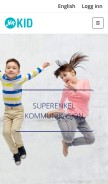 How mykid.no looks like on a mobile device such as an iPhone.