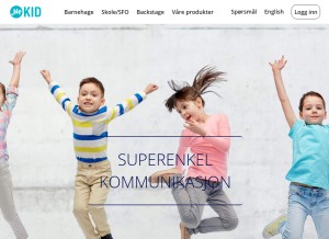 How mykid.no looks like on a tablet such as an iPad.