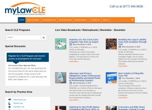 How mylawcle.com looks like on a tablet such as an iPad.