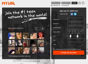 How mylol.com looks like on a tablet such as an iPad.