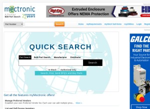 How mymectronic.com looks like on a tablet such as an iPad.