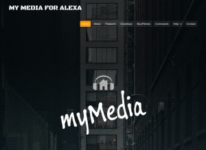How mymediaalexa.com looks like on a tablet such as an iPad.