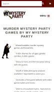 How mymysteryparty.com looks like on a mobile device such as an iPhone.