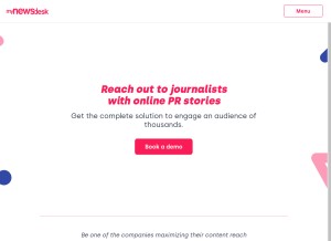 How mynewsdesk.com looks like on a tablet such as an iPad.