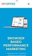 How myoffrz.io looks like on a mobile device such as an iPhone.