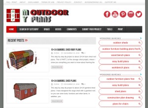 How myoutdoorplans.com looks like on a tablet such as an iPad.