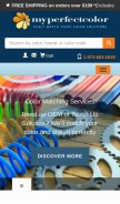 How myperfectcolor.com looks like on a mobile device such as an iPhone.