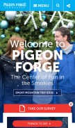 How mypigeonforge.com looks like on a mobile device such as an iPhone.