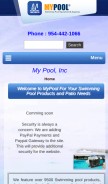 How mypool.com looks like on a mobile device such as an iPhone.