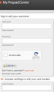 How myprepaidcenter.com looks like on a mobile device such as an iPhone.
