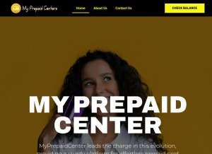 How myprepaidcenters.me looks like on a tablet such as an iPad.