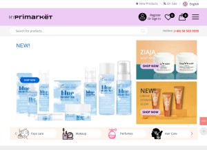 How myprimarket.com looks like on a tablet such as an iPad.