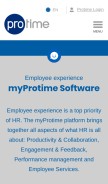 How myprotime.eu looks like on a mobile device such as an iPhone.