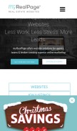 How myrealpage.com looks like on a mobile device such as an iPhone.