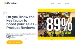 How myreviewfy.com looks like on a tablet such as an iPad.