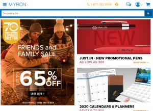 How myron.com looks like on a tablet such as an iPad.