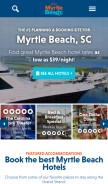 How myrtlebeach.com looks like on a mobile device such as an iPhone.