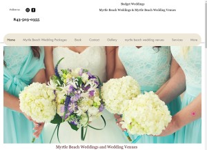 How myrtlebeachweddingsandevents.com looks like on a tablet such as an iPad.